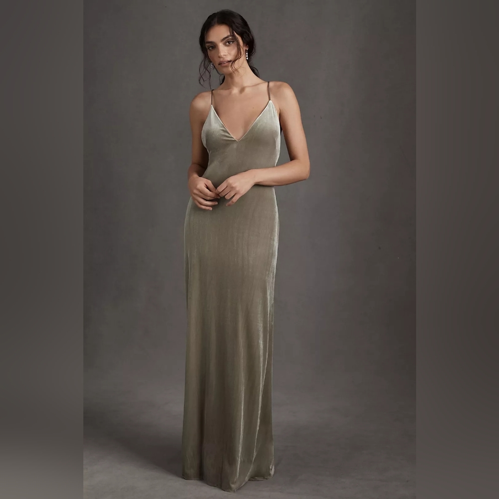 Nwt Jenny yoo velvet stretch sabrina dress